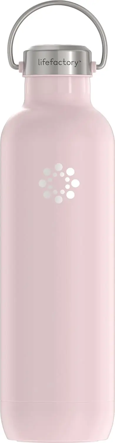 

32-Ounce Stainless Steel Vacuum-Insulated Sport Bottle, Desert Rose - Keeps Drinks Cold for Hours
