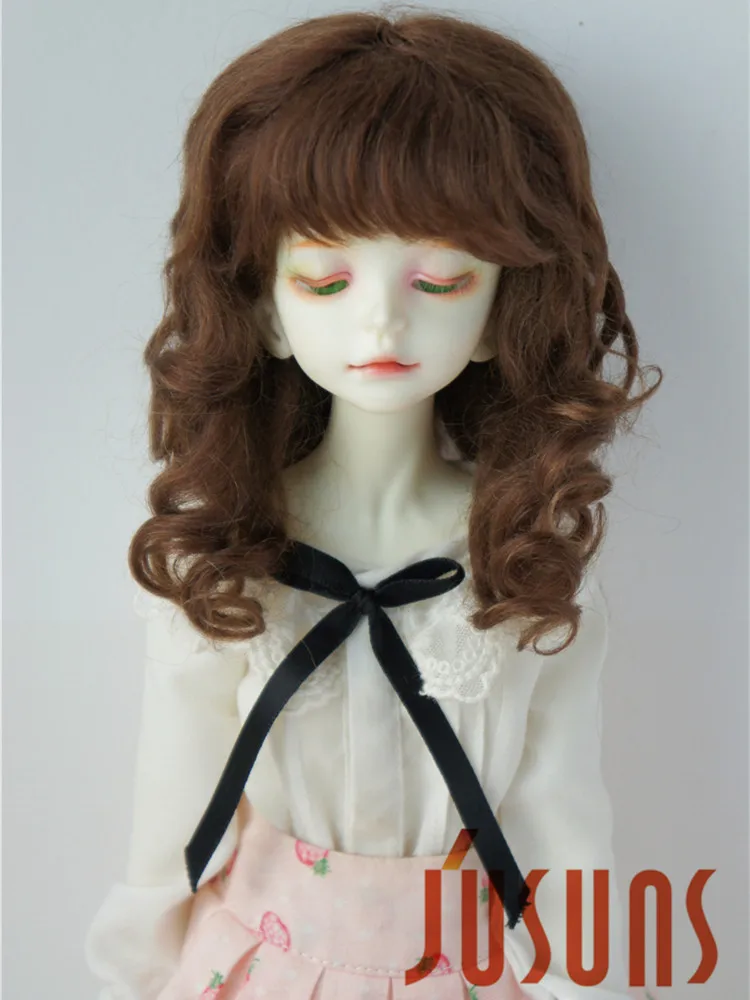 Jusuns MSD Mohair  wigs    D20313   7-8inch  18-20cm  Long Princess Soft wave  BJD  hair  1/4  Resin doll accessories