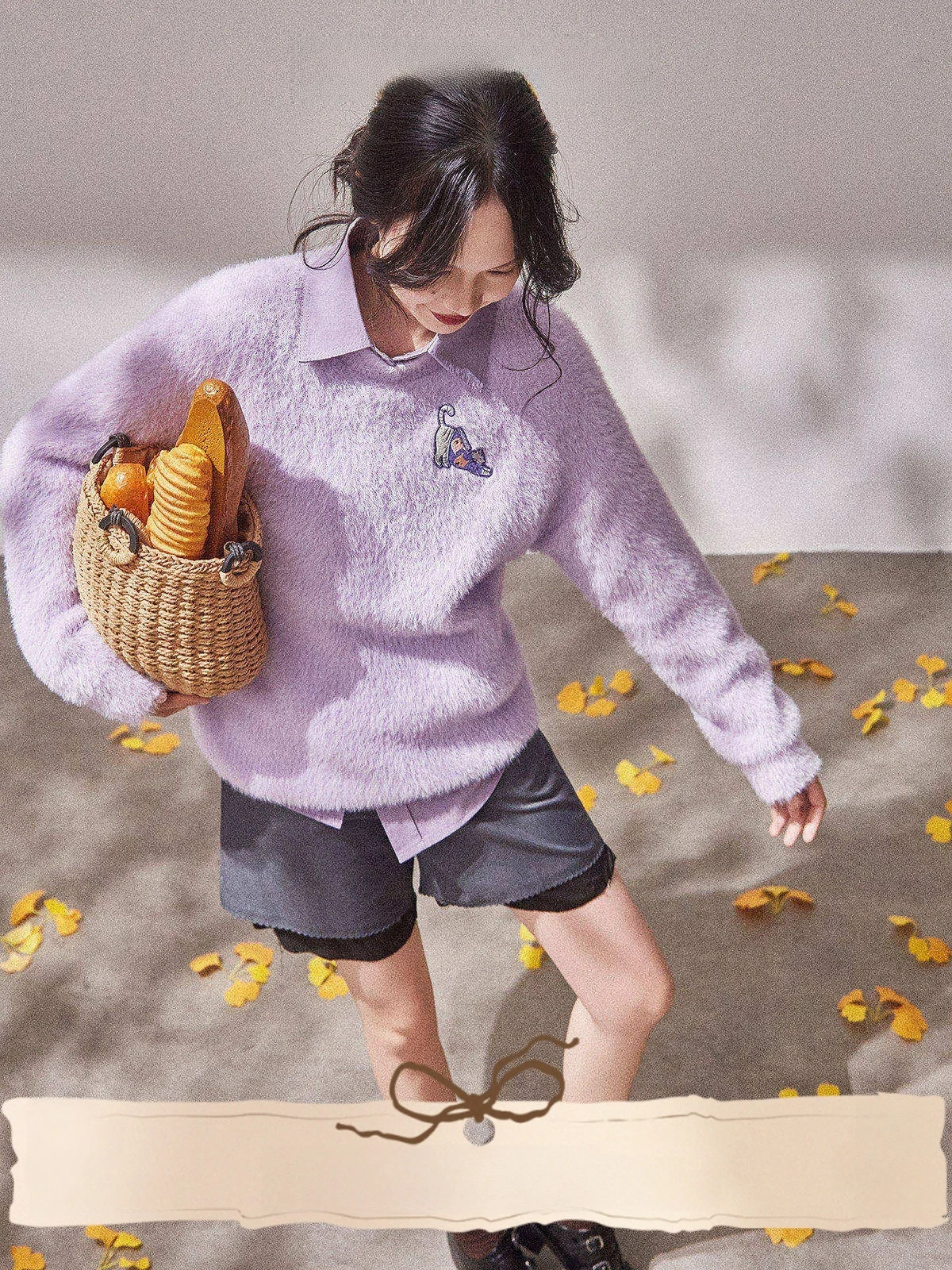 

Мягкий фиолетовый свитер женский с круглым вырезом, повседневный, осенне-зимний, новинка, уютный, теплый, модный, с функцией подогрева