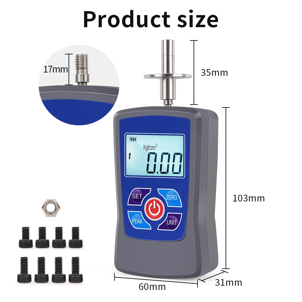 Imagem -06 - Digital Fruit Dureza Tester Penetrômetro de Frutas Durômetro de 0.2 a 15 a 25.4 a 30 kg Gama Gy-m30 M15