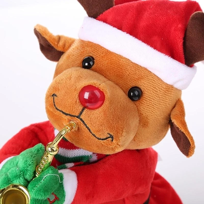 

13in Twisting Santa Snowman Reindeer Collectable Doll Toy Figure for Chrisdtmas 15UB
