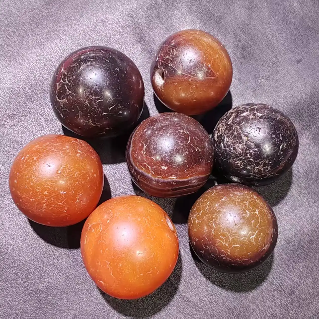 

1pcs/lot 37-40mm Antique Round Bead Aged Appearance C-Shaped Horseshoe Weathered Pattern Agate Bead Candy Bead Collectible