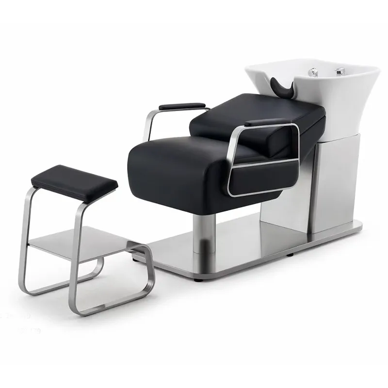 Hairdressing Beauty Salon Chair Professional Stylist Massage Shampoo Chair Head Spa Lavacabezas Barbershop Furniture LJ50SC