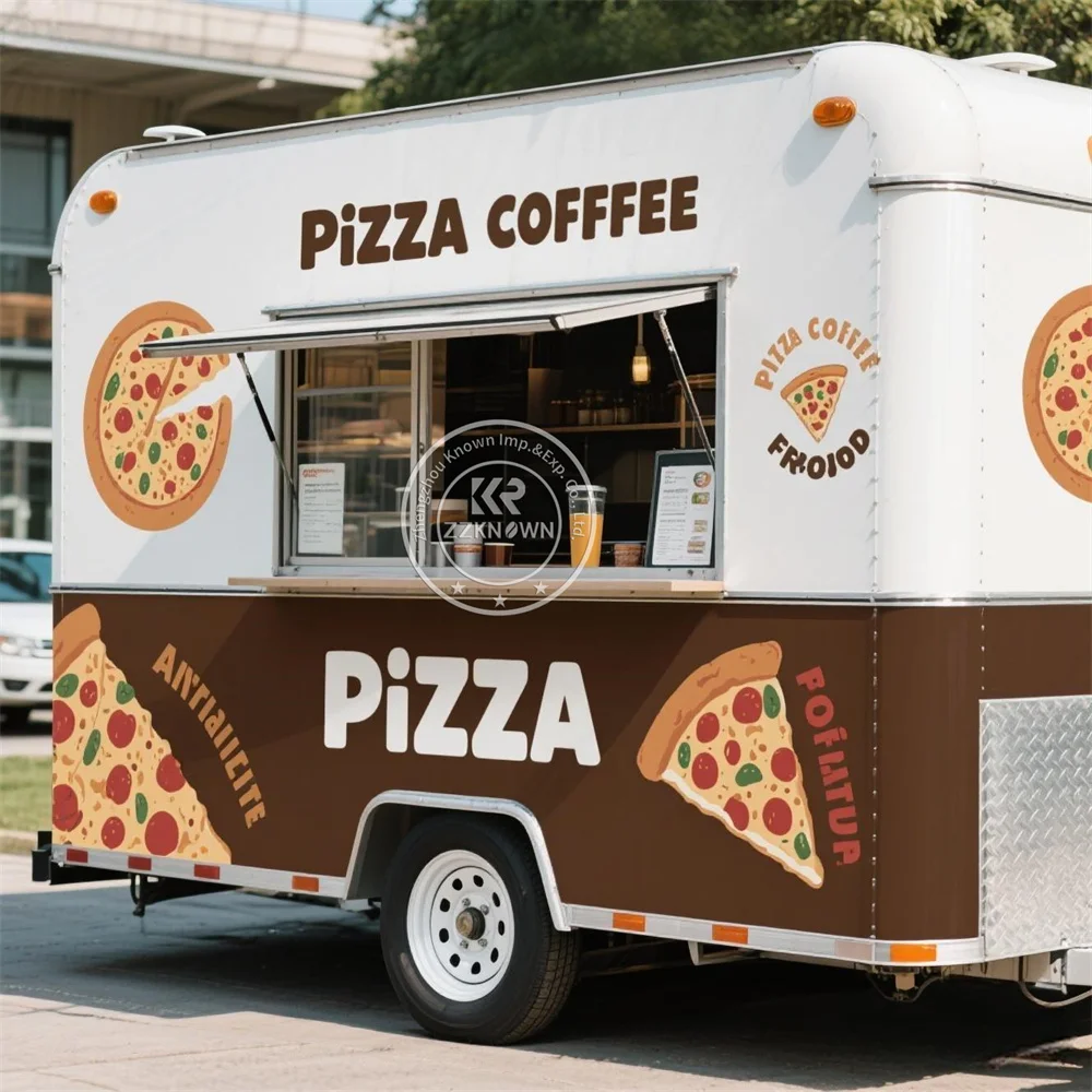 

Custom Street Food Trailer Mobile Hot Dog Pizza Cart Pizza Food Truck With Full Kitchen Concession Catering Truck