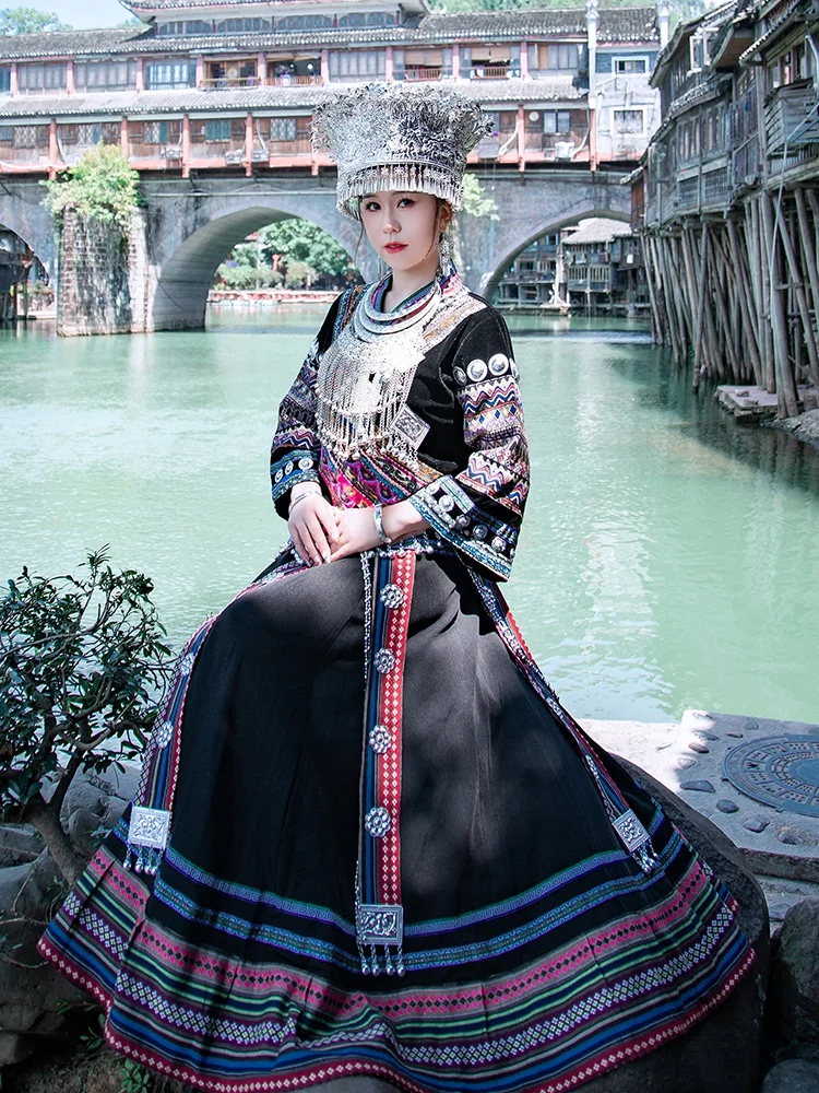 New Guizhou Miao Costume Female Minority Ethnic Clothes Adult Miao' S Girl Hmong Village Travel Photography Suit