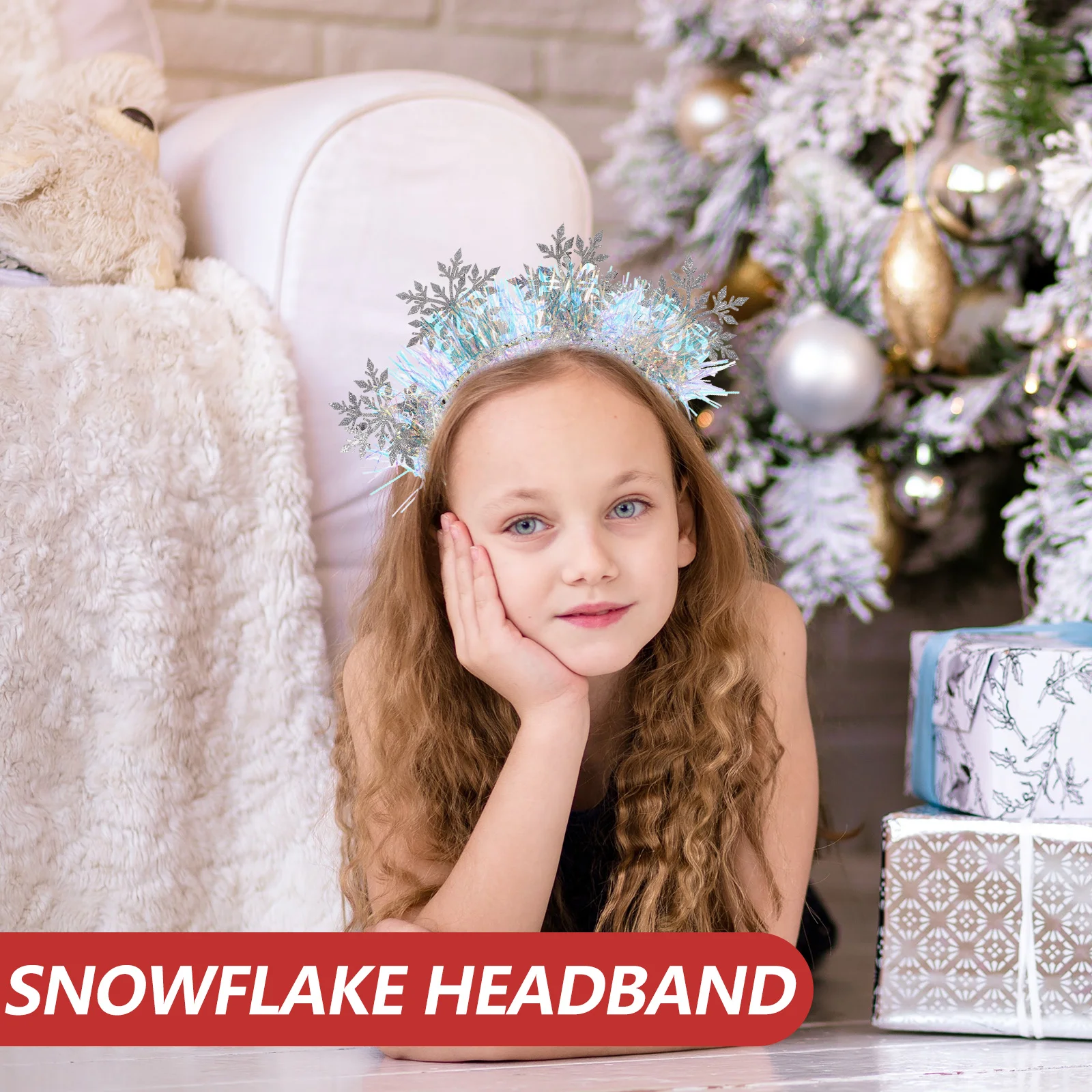 Skincare Headband Christmas Snowflake Silver Trendy Decor Decorative Decorations Baby