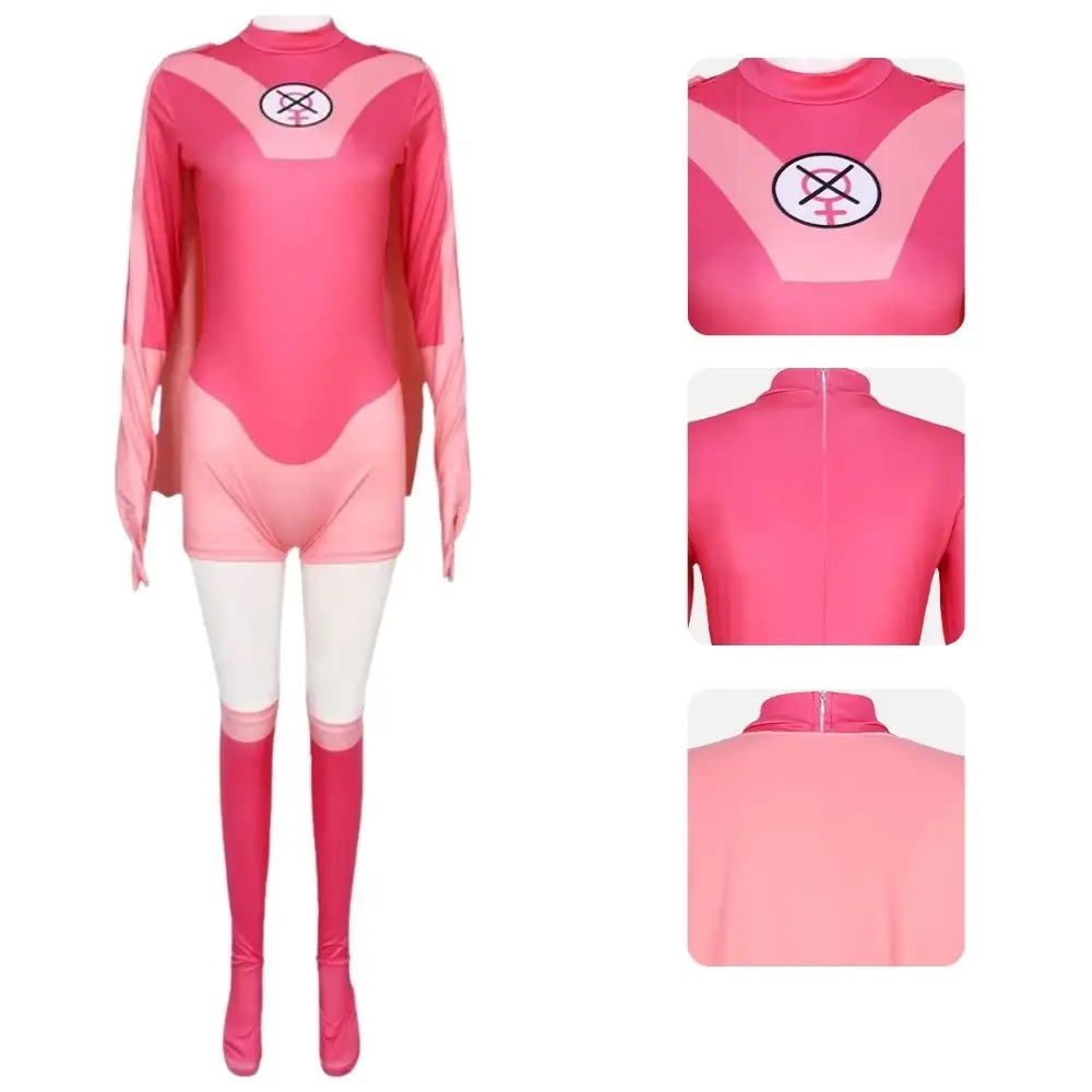 Invincible Atom Eve Cosplay Fantasia Costume Disguise Adult Women Jumpsuit Cloak Outfits Female Halloween Carnival Suit
