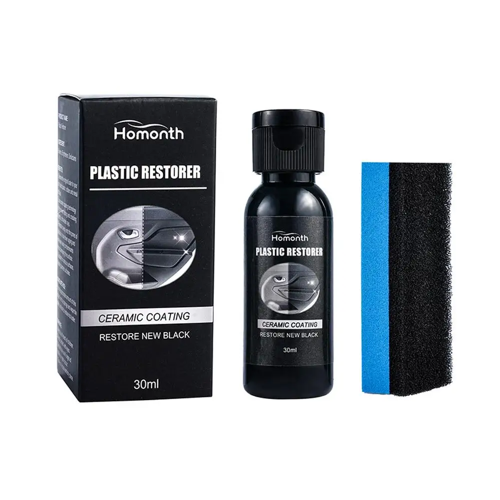 30ML Car Plastic Restorer Prevent Fading Plastic Revitalizing Coating Agent for Trucks Cars Automotive Interior