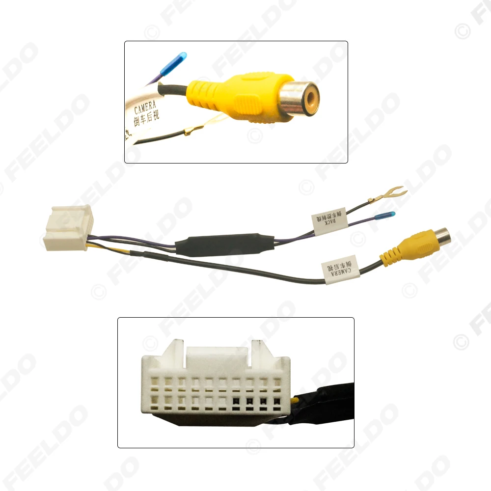 10Pcs Car 20-pin Reverse Camera Video Input Adapter Wiring Cable Use For Toyota Original Head Unit Retrofitting