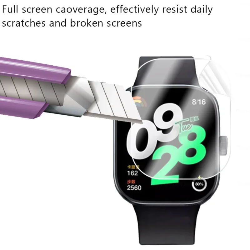 Protective Film For Xiaomi Redmi Watch 4 Screen Protector Anti-scratch Film for Redmi Watch 3/3active Replacement Accessories