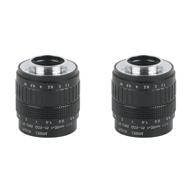 KYCOR – Lot de 2 objectifs CCTV de 35 mm, objectif pour caméra de microscope vidéo numérique industriel compatible HDMI et USB, idéal pour les tournages de films et de séries télévisées.