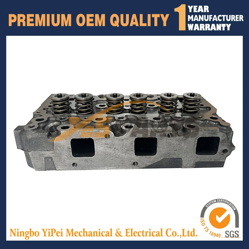 

Головка блока цилиндров с клапаном для двигателя трактора Kubota D1503 KX91-3