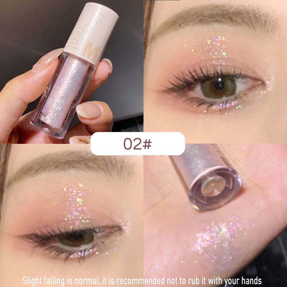 SWEET MINT Liquid Eye Shadow Fine Glitter Powder Pearlescent Silkworm High Gloss Flash Eye Shadow Liquid