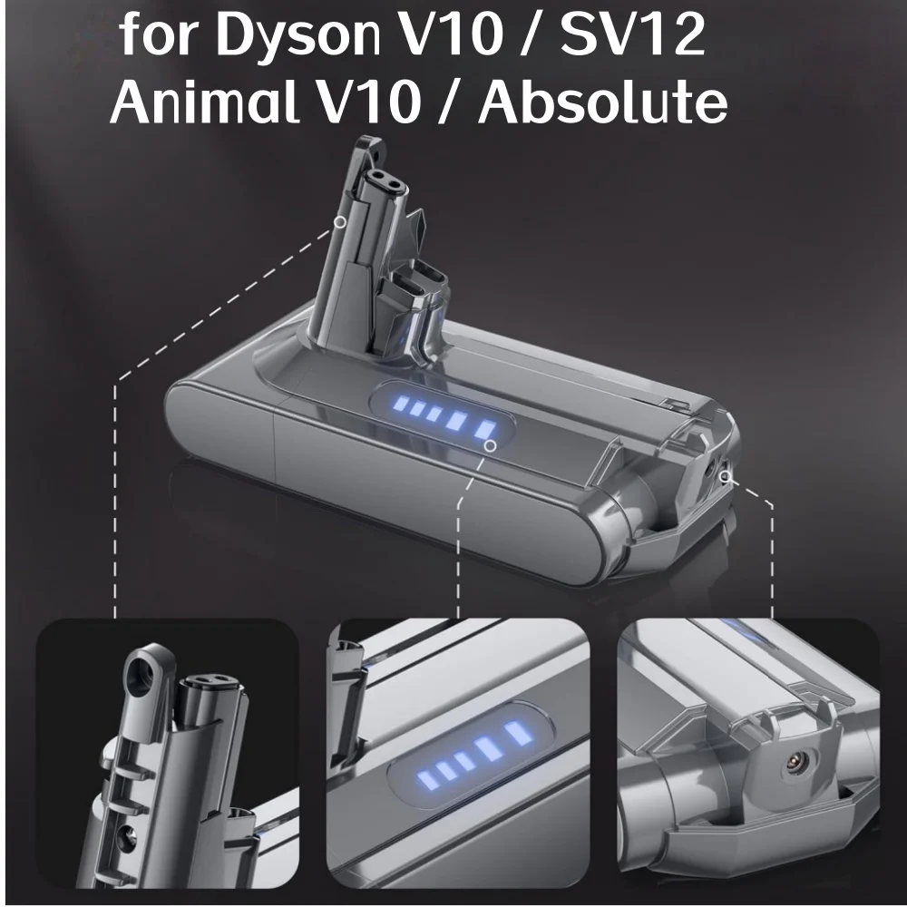 

25.2V Li-ion Battery Pack Replacement for Dyson V10 Cyclone Absolute Animal Fluffy Motorhead Total Clean Aspirateur.