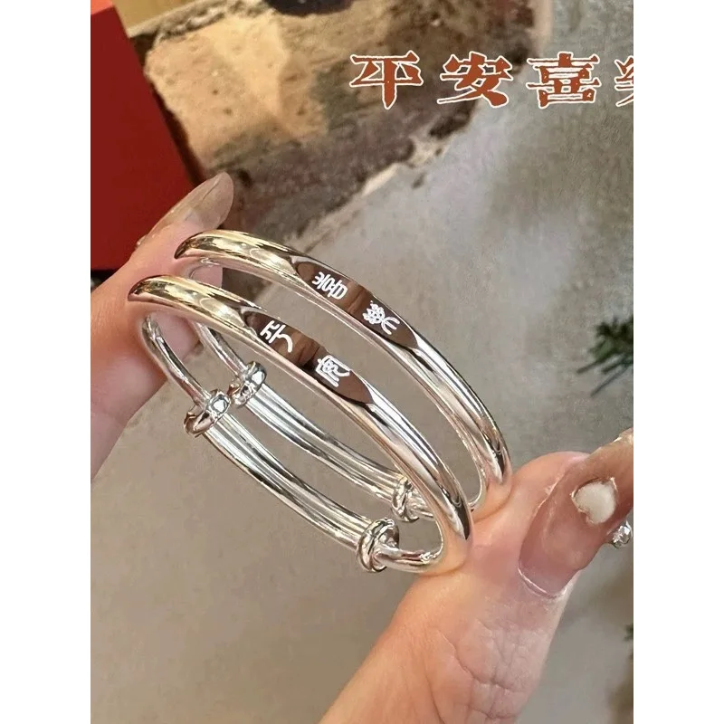 

Браслет «Мир и радость» Серебряный браслет S999 Модный универсальный