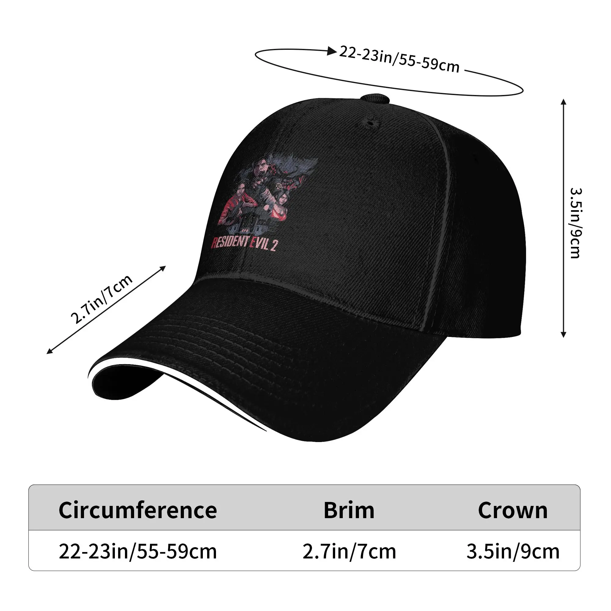 Resident Evil 2 Remake Sun Baseball Cap  Summer Fitted Retro Trucker Hat For Men Women Outdoor Gym Snapback Cap