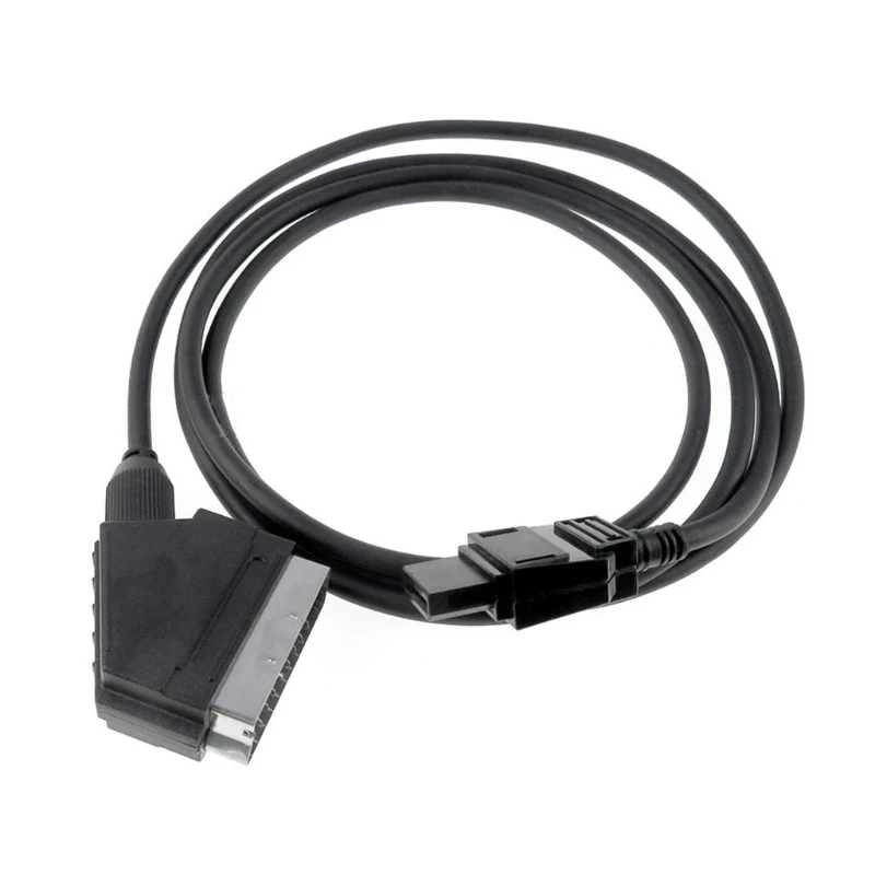 1.8m/3.0m RGB Scart Audio Video AV Cable Connection Cord for NES Console, 5.9FT/9.8FT Length Plug Connecting Wire Connect Line