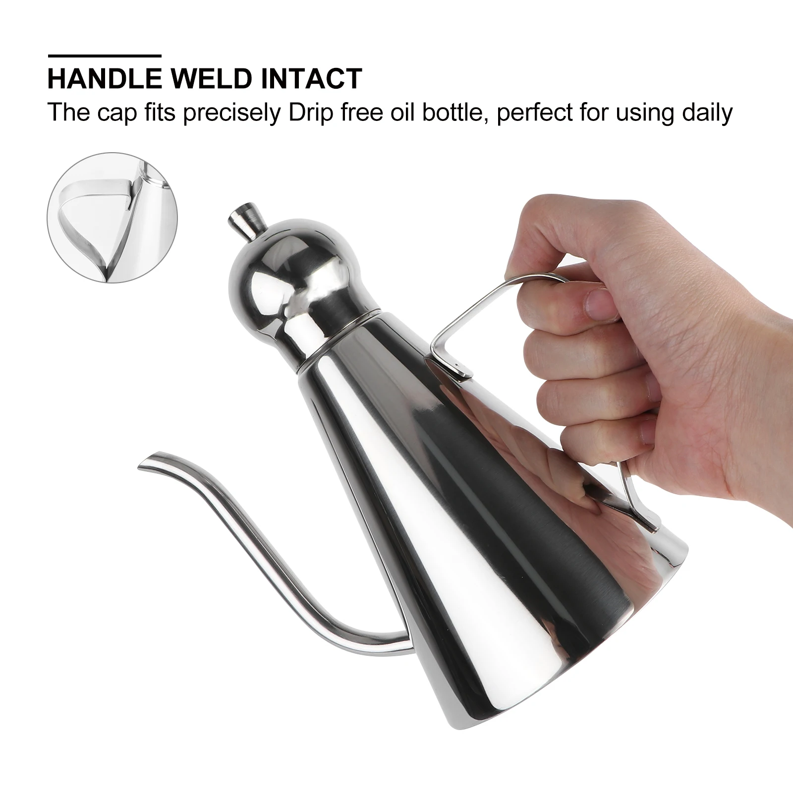 

1000/500/270Ml Leakproof Oil Pot Bottle Dispenser Spout Cooking Jug Container Kitchen Dustproof Vinegar Container Kitchen New