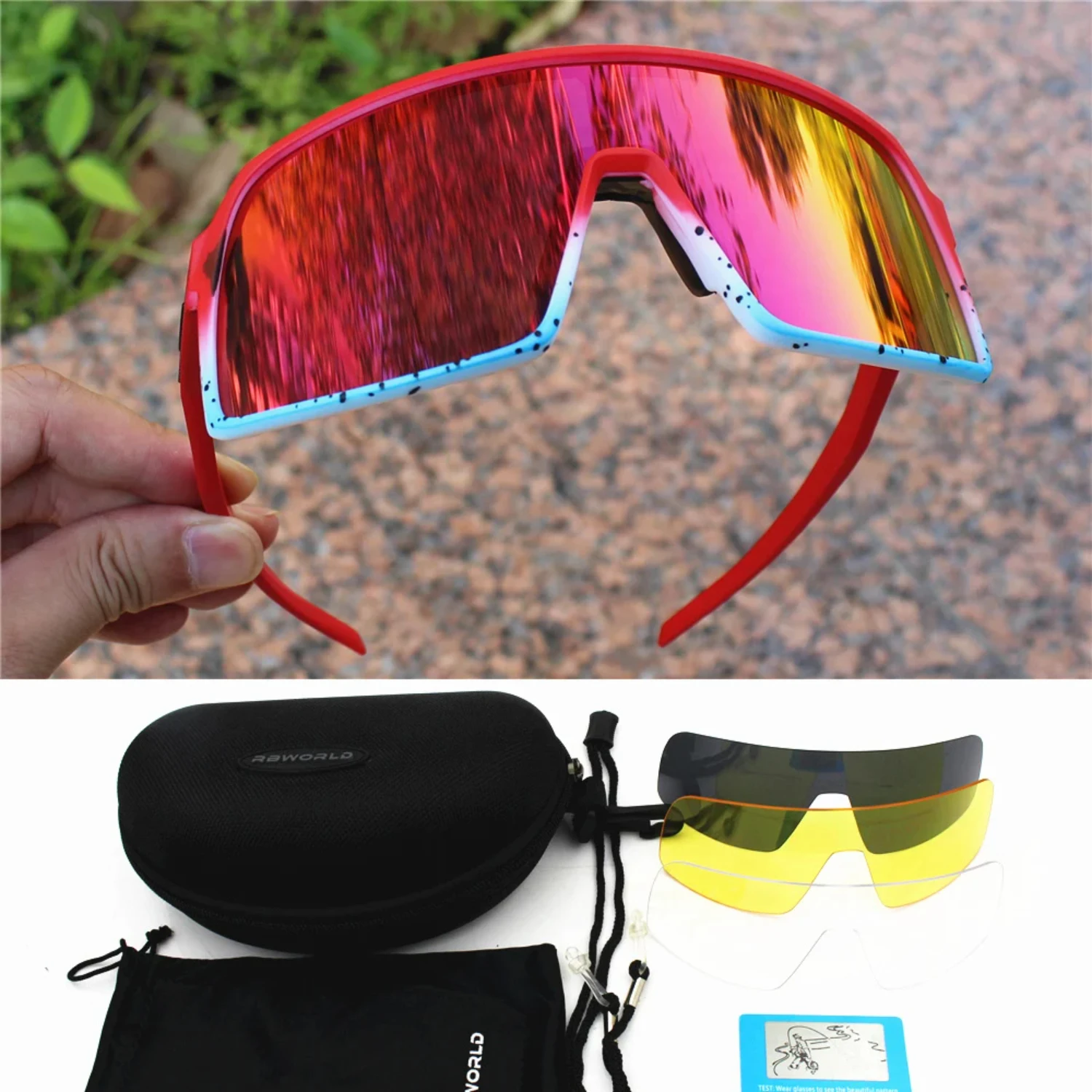 Lunettes de soleil polarisées de cyclisme pour hommes et femmes, sport, route, VTT, lunettes de vélo