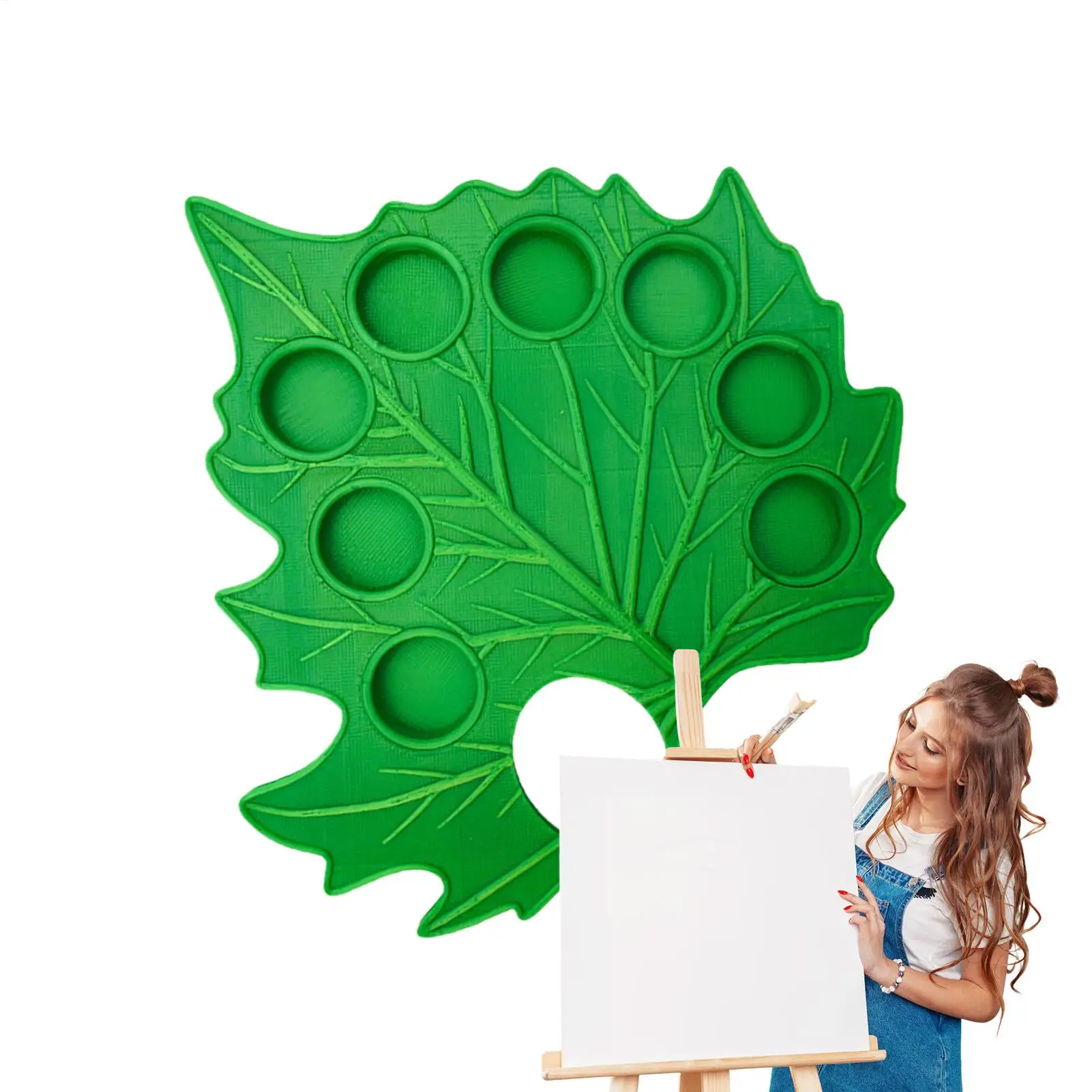 

Watercolor Paint Palette Plant Shaped Water Color Paint Palette For Adults Small Removable Mixing Tray Creative Plant Shape