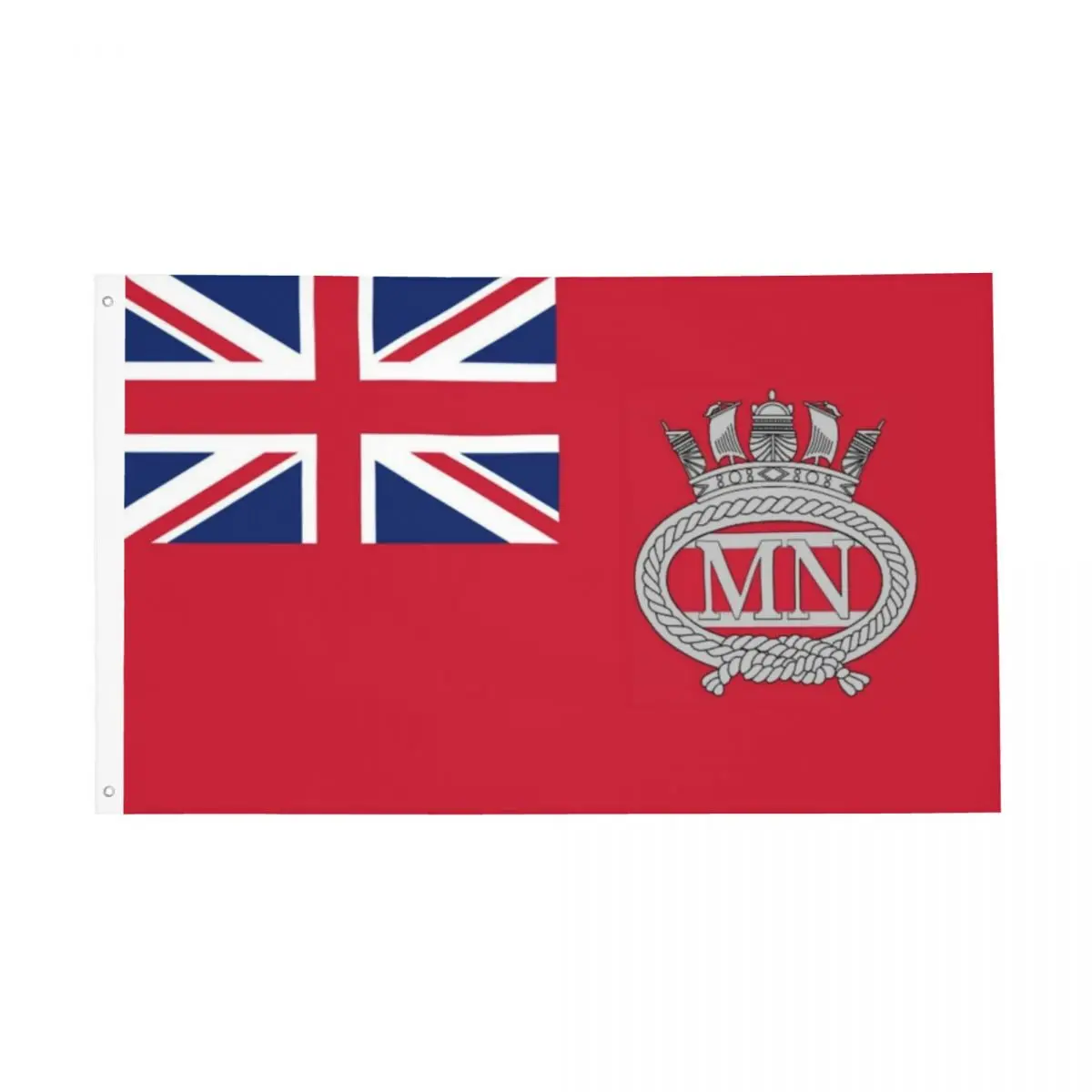 Merchant Navy Red Ensign With Badge Flag Decor 3x5FT Vintage Indoor Fade Resistant Lightweight Bright