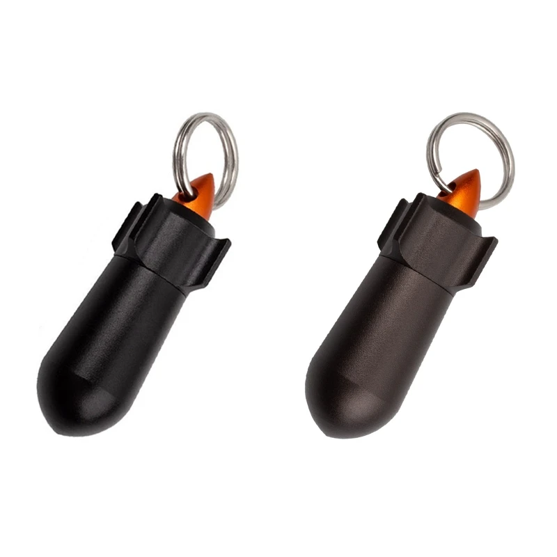 Mini Metal Seal Bottle Waterproof Container Canister Alloy Capsule Pill Box Outdoor EDC Tool Sealed Can Survival Gear Keychain