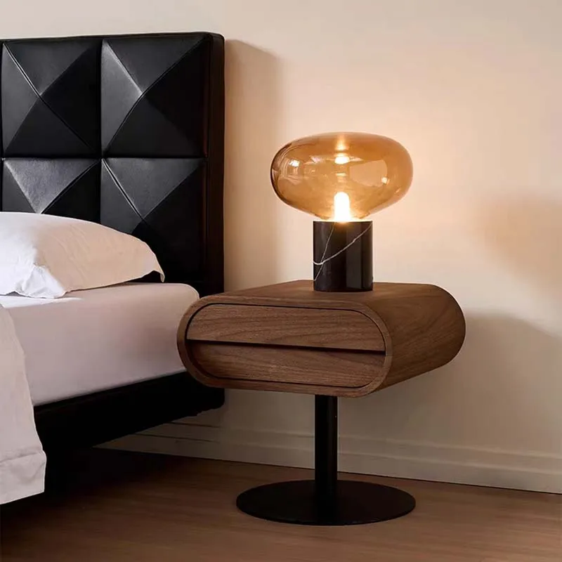 Wooden Bedroom Organizer Nightstands High Design Space Saving Bedside Table Living Room Luxury Mesas De Noche Home Furniture