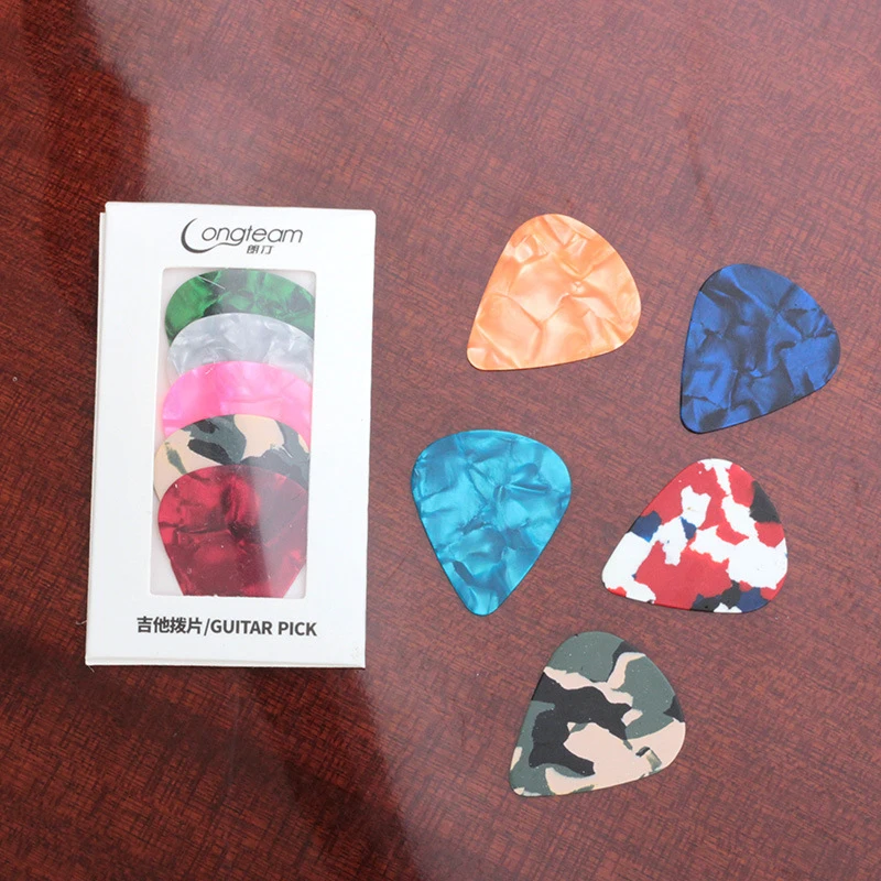 

0.46MM Guitar Pick Set Folk Acoustic Guitar Color Pick Random Color Ukulele Pick Instrument Playing Tools