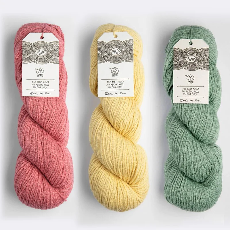 Amano  Awa Yarn  Baby Alpaca  Merino Wool  Pima Cotton Yarn