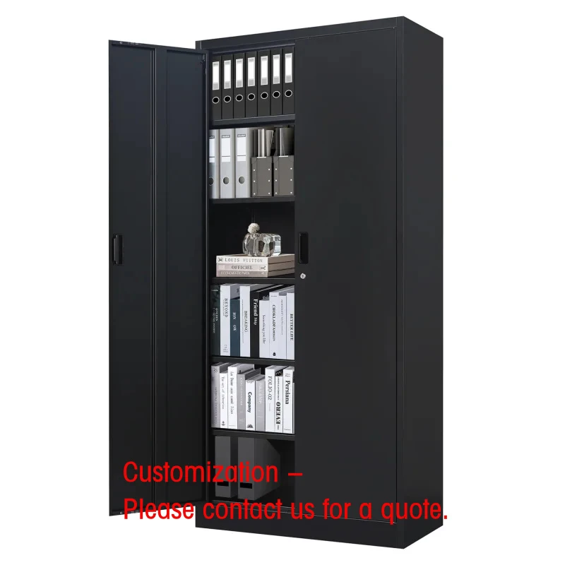 custom.Modern Design 2-Door Metal File Cabinet Swing Door Steel Office Furniture Stylish Office Cupboard School Warehouse Applic