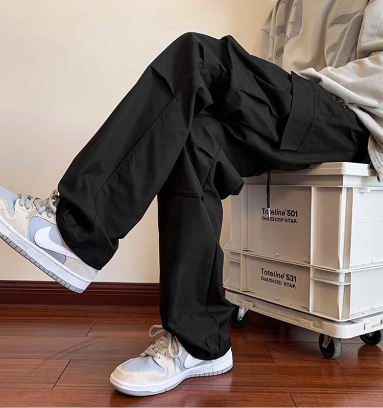 

Мужские повседневные брюки прямого кроя в стиле рабочей одежды, летние модные брендовые брюки в японском ретро-стиле, функциональные ветрозащитные брюки для активного отдыха