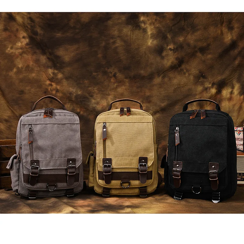 

Новая модная повседневная сумка-рюкзак из холщовой ткани, сумка-мессенджер, повседневная сумка на одно/два плечо, рюкзак для путешествий на открытом воздухе