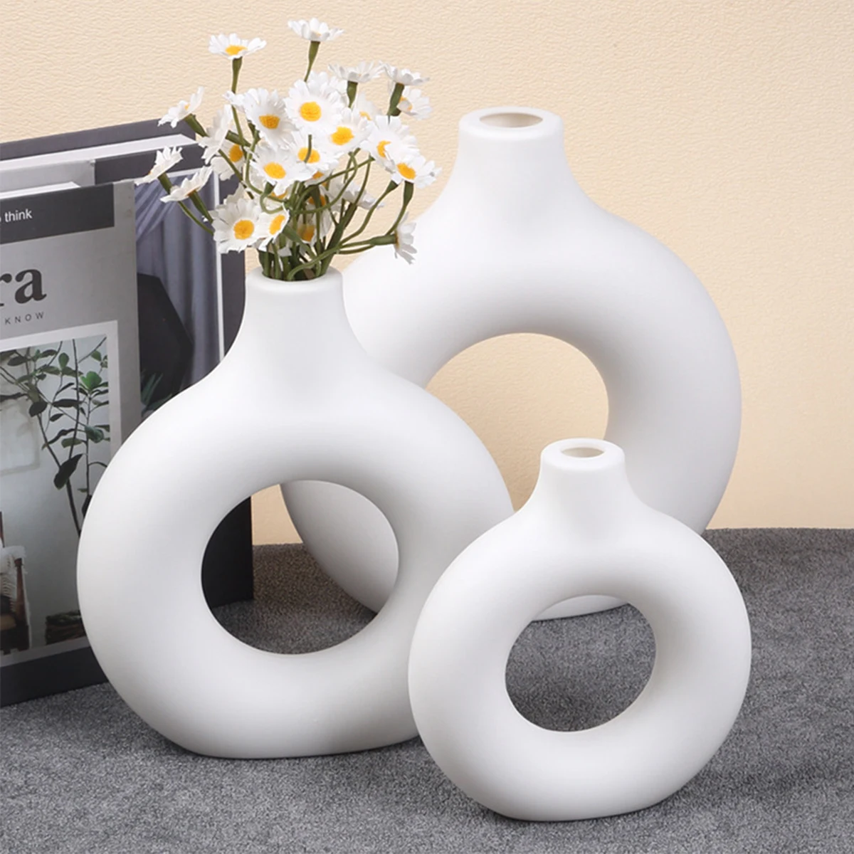 1PC 丸みを帯びたプラスチック花瓶結婚式のダイニングテーブ - Home Decor Center のレビューと価格
