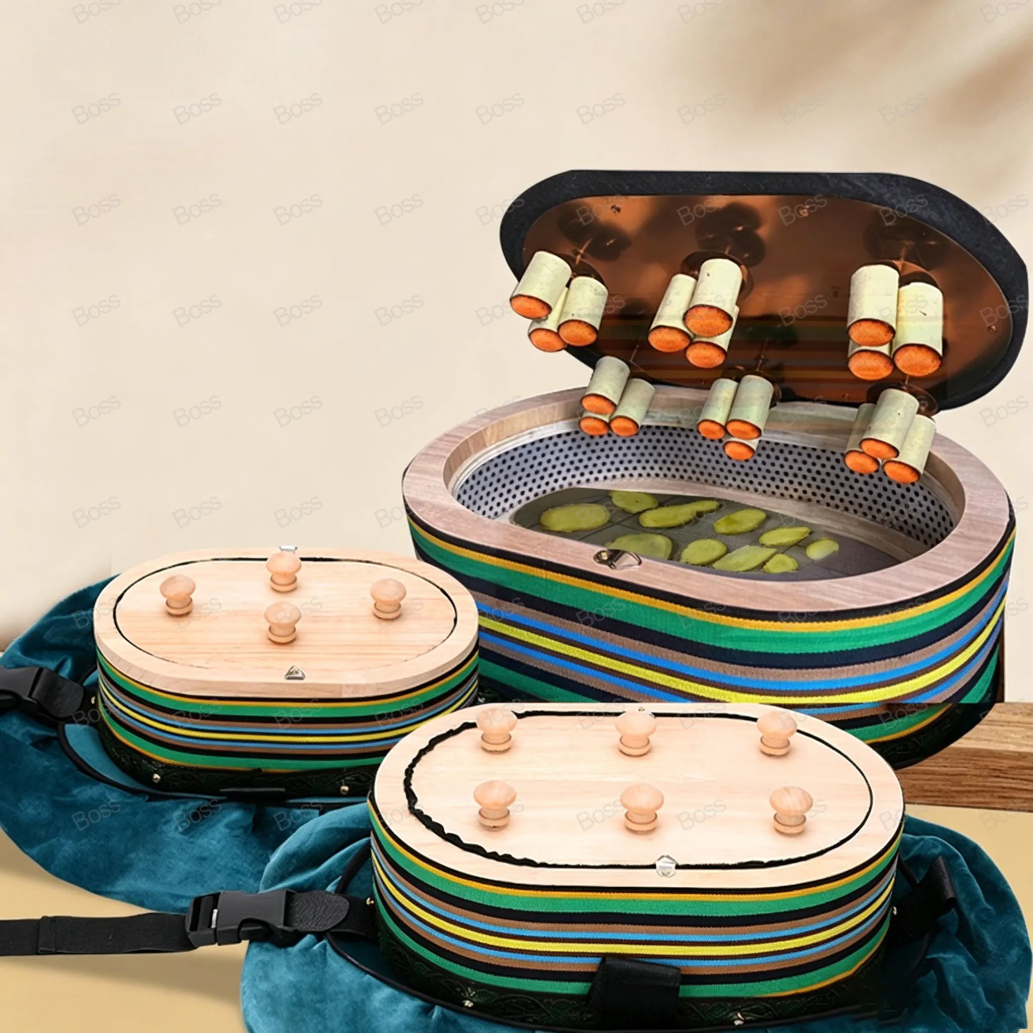 Smokeless Moxibustion Box for Treating Uterine Coldness and Gynecological Abdominal Conditions Moxa Stick Burner Mugwort Holder