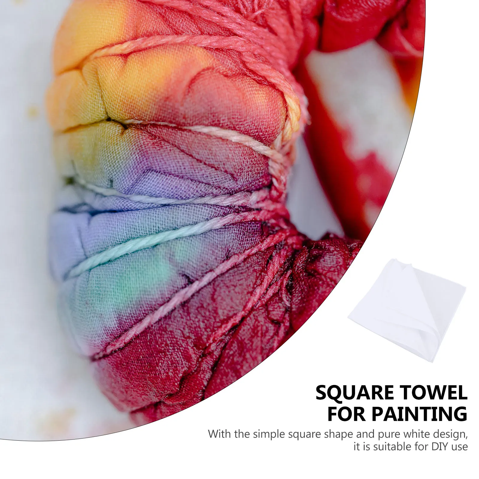 12 Pcs 페인팅 타올 손수건 순수한 흰색 사각형 DIY 넥타이 염색 페인팅 타올 경량 내구성 흡수성 선물