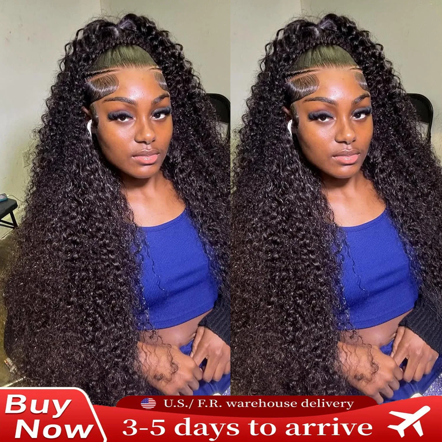 

40 Inch Water Wave Curly Lace Front Wigs 13x4 13x6 Deep Wave Pre Plucked Lace Frontal Wig Human Hair Wigs For Women 250% Density