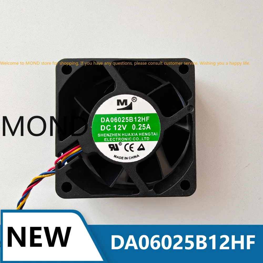 DA06025B12HF Server Cooling Fan High Air Silent CPU Power Supply Inverter Cooler Fan 12V 0.25A 6CM 6025 60x60x20mm New