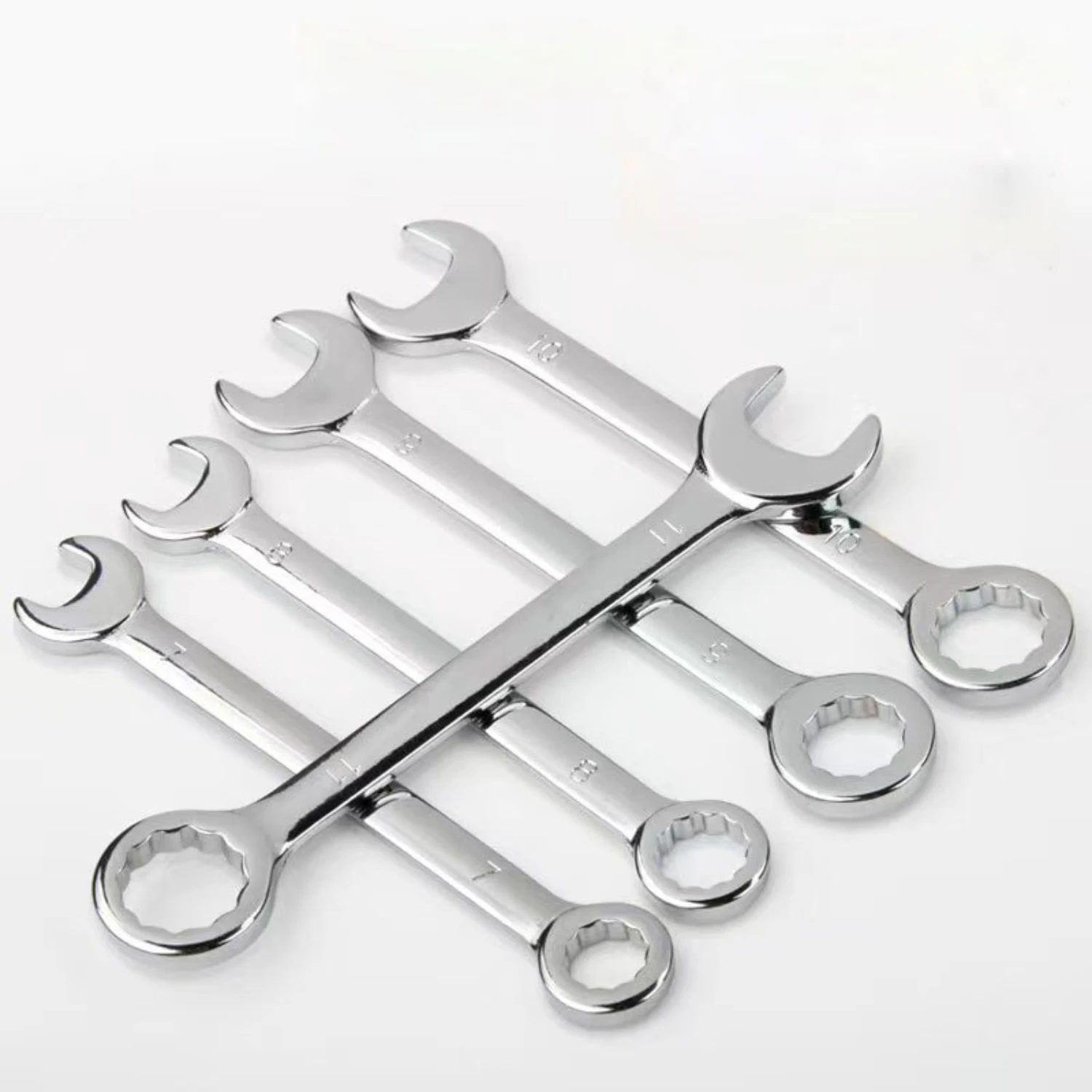 Durable Portable Compact Blue 10-Piece Mini Spanner Set Key Ring Explosion Proof Metric Hand Tools Pocket High-Quality Automotiv
