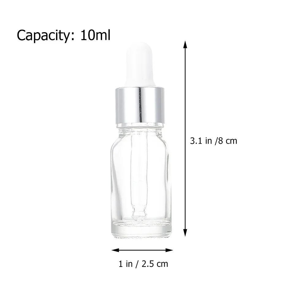 12 Uds. Botellas cuentagotas de aceite esencial, botellas pequeñas portátiles de vidrio grueso a prueba de fugas para Perfume, aromaterapia, viaje