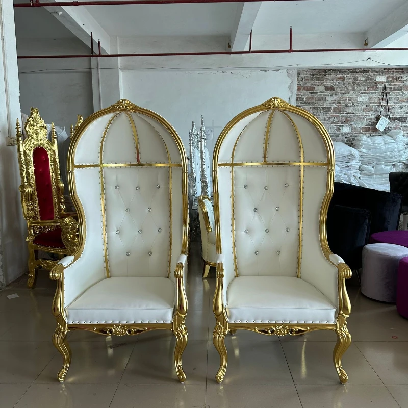 

European solid wood birdcage chair hotel wedding bride and groom chair