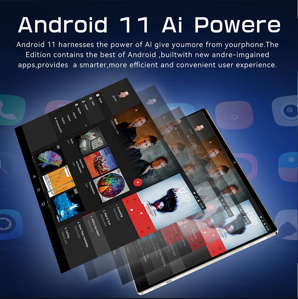 Nenmone 4G Tablets 10 Inch MT6771 Octa Core Android11 12GB RAM 256GB ROM 2 In 1 Tablet PC For Working 16MP Camera GPS Gaming