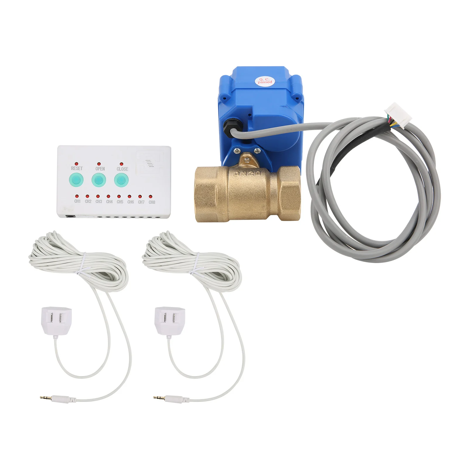 Capteur d'alarme capteur d'alarme vanne à bille en laiton unique kit de système de détection de fuite d'eau double voie vanne de détection capteur de fuite d'eau