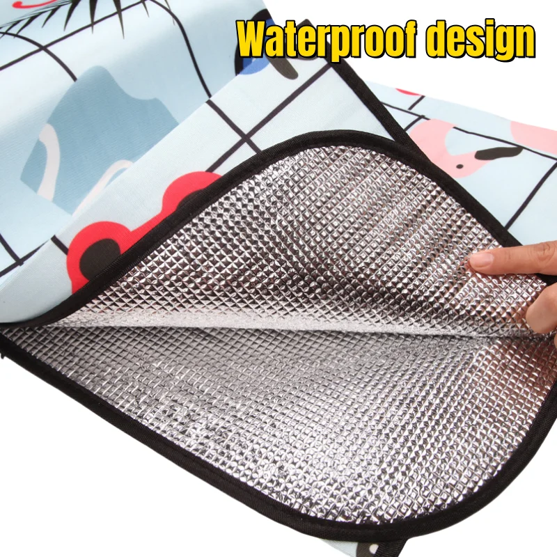 Outdoor Picnic Mat large Camping Mat Thick Waterproof Camping Mat Portable Foldable with Straps for Outdoor Activities Beach