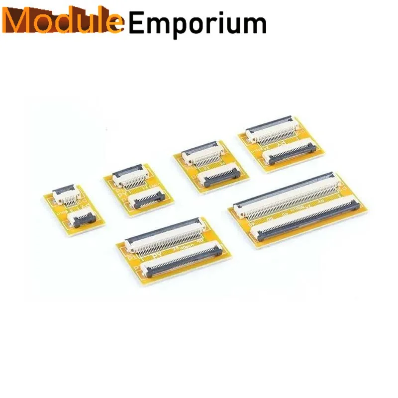 5pcs 1.0mm spacing 6P/8/10/16/20/24/40/-60P FPC/FFC flexible ribbon cable flat cable extension board