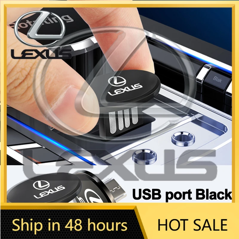 

2026 Hot Interior Stickers Car Logo U Disk Flash Drive Type C USB Memory For Lexus RX300 IS200 IS250 ES350 Ct200h UX250h NX300h