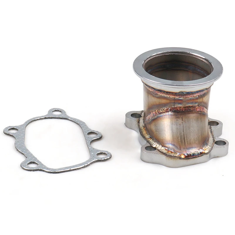 Stainless Steel Adapter For T25 T28 GT25 GT28 To 2.5 Inch Turbo Down Pipe Adapter 63Mm V-Band Clamp Flange