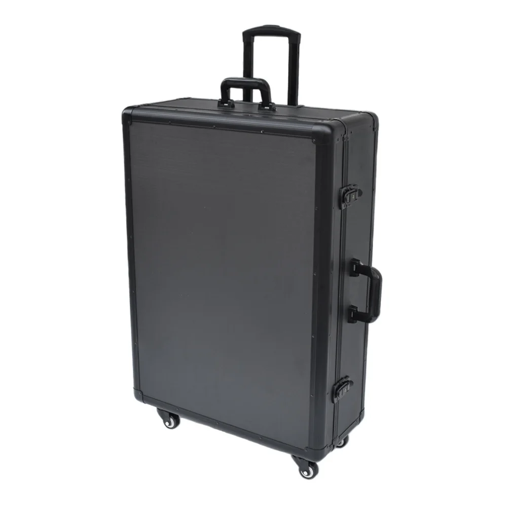 Supply portable aluminum alloy instrument case, double lock thickened plate instrument case