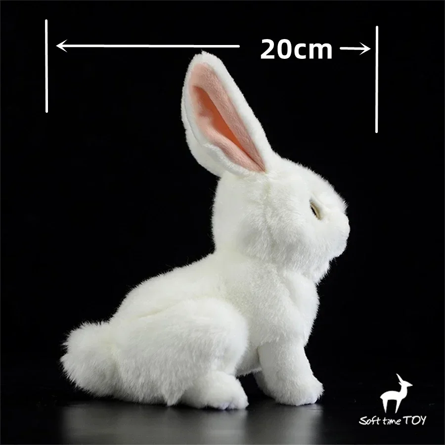 Snow Hare High Fidelity Little White Rabbit Plushie Bunny Plush Toys Lifelike Animals Simulation Stuffed Doll Kawai Toy Gifts