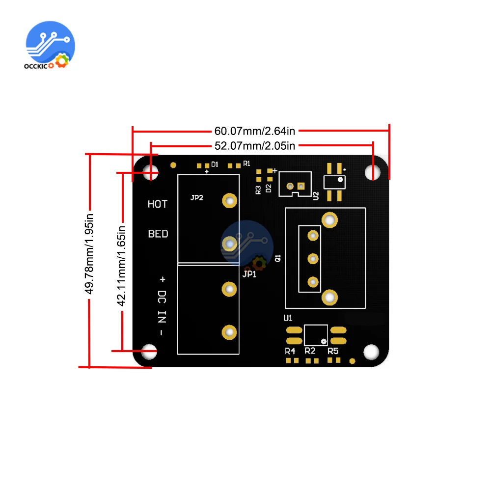 25A 3D Máy In Nóng Giường Công Suất Cao Mở Rộng Ban Làm Nóng Bộ Điều Khiển MOSFET Cao Hiện Tải Mô Đun DC12V-24V Cho 3D máy In