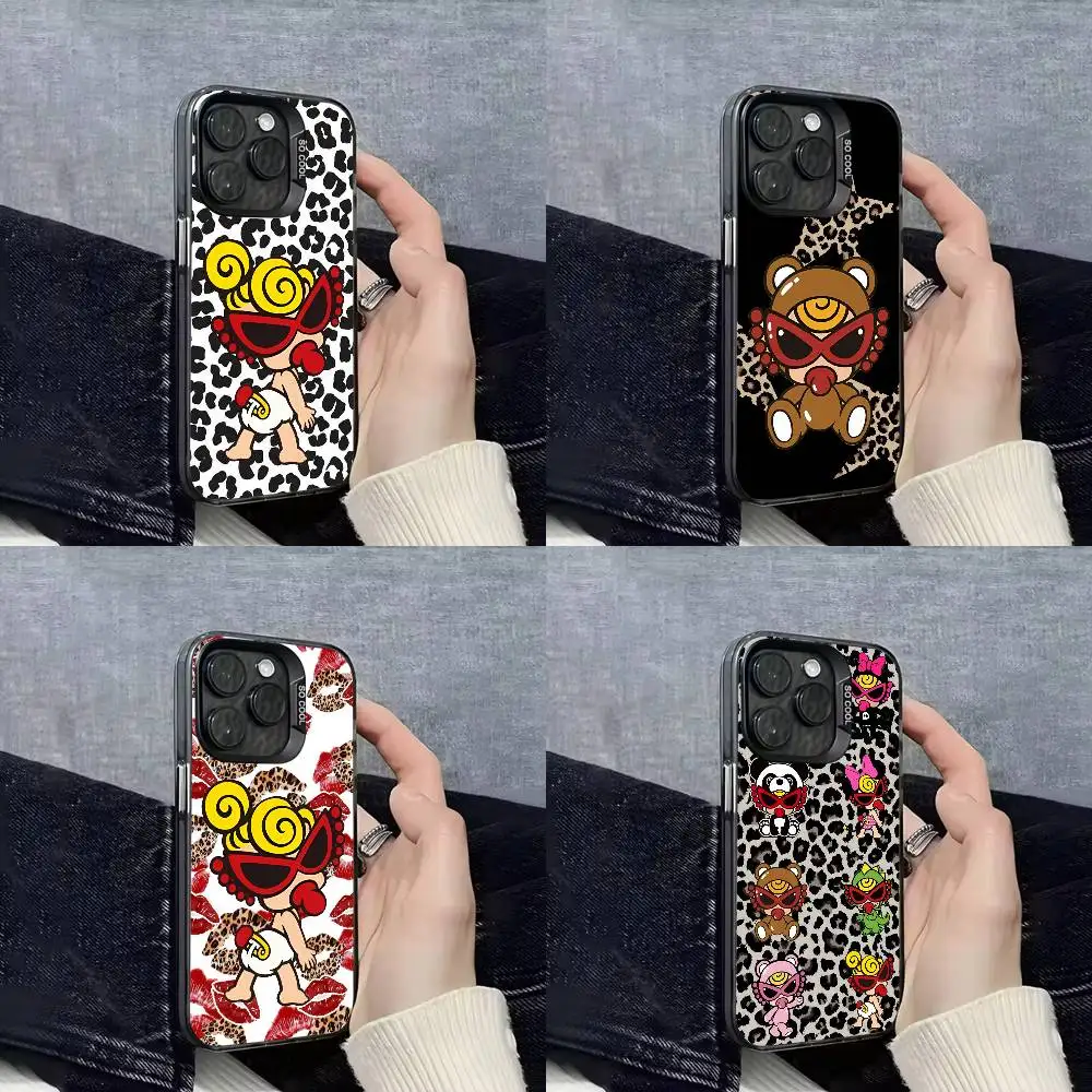 

Phone Case For iPhone 16,15,14,13,12,11,Mini,Pro,E,SE4,XS,MAX Black Candy Matte Leopard Print H-Hysteric Star M-Mini Box